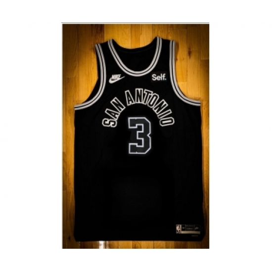 Men' San Antonio Spurs #3 Keldon Johnson Black Stitched Jersey - Ujersey