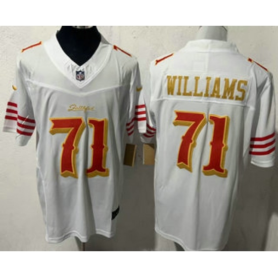 Men's San Francisco 49ers #71 Trent Williams Limited White Rivalries FUSE Vapor Jersey - Ujersey