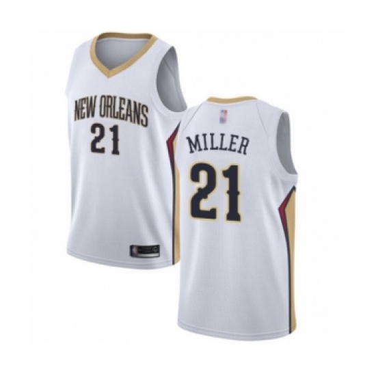 Youth New Orleans Pelicans #21 Darius Miller Swingman White Basketball Jersey - Association Edition - Ujersey