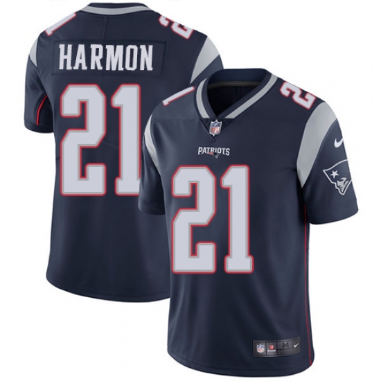 Youth Nike New England Patriots #21 Duron Harmon Navy Blue Team Color Vapor Untouchable Limited Player NFL Jersey - Ujersey