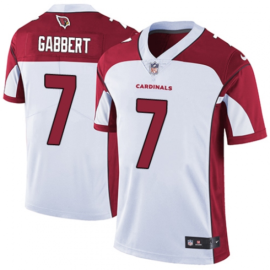 Men's Nike Arizona Cardinals #7 Blaine Gabbert White Vapor Untouchable Limited Player NFL Jersey - Ujersey