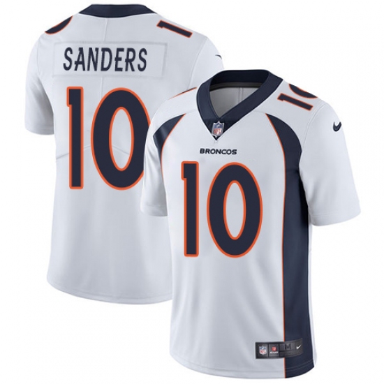 Men's Nike Denver Broncos #10 Emmanuel Sanders White Vapor Untouchable Limited Player NFL Jersey - Ujersey