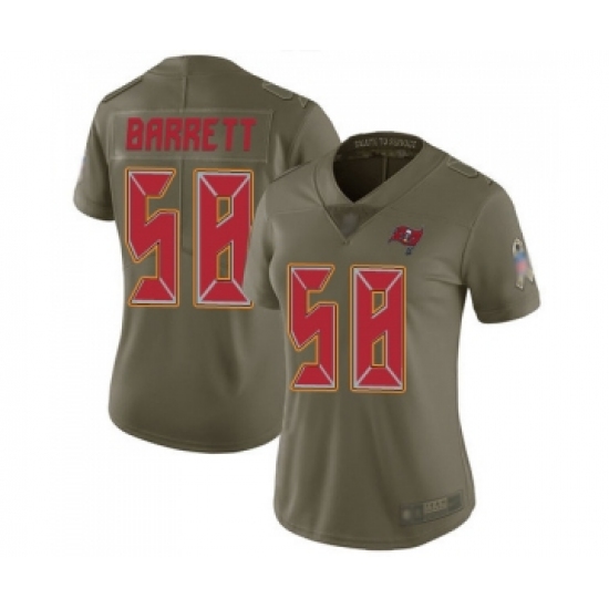 Women's Tampa Bay Buccaneers #58 Shaquil Barrett Limited Olive 2017 Salute to Service Football Jersey - Ujersey