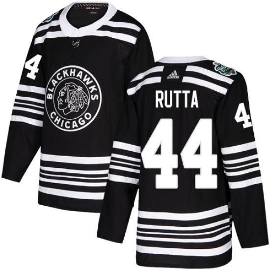 Youth Adidas Chicago Blackhawks #44 Jan Rutta Authentic Black 2019 Winter Classic NHL Jersey - Ujersey