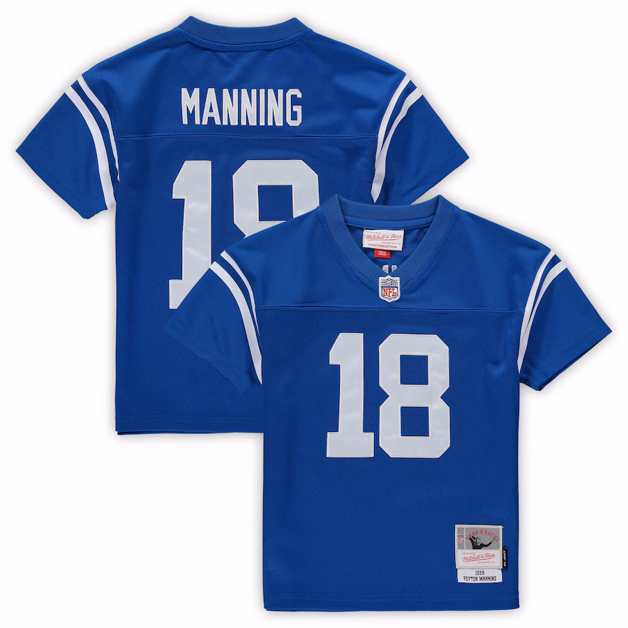 Preschool Indianapolis Colts Peyton Manning Mitchell & Ness Royal Retired Legacy Jersey - Ujersey