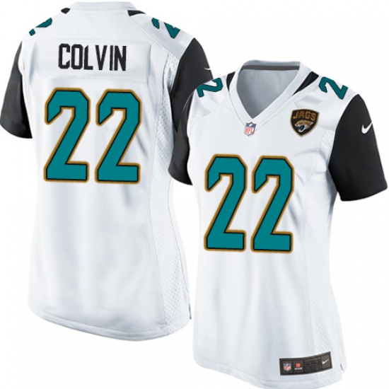 Women's Nike Jacksonville Jaguars #22 Aaron Colvin Game White NFL Jersey - Ujersey