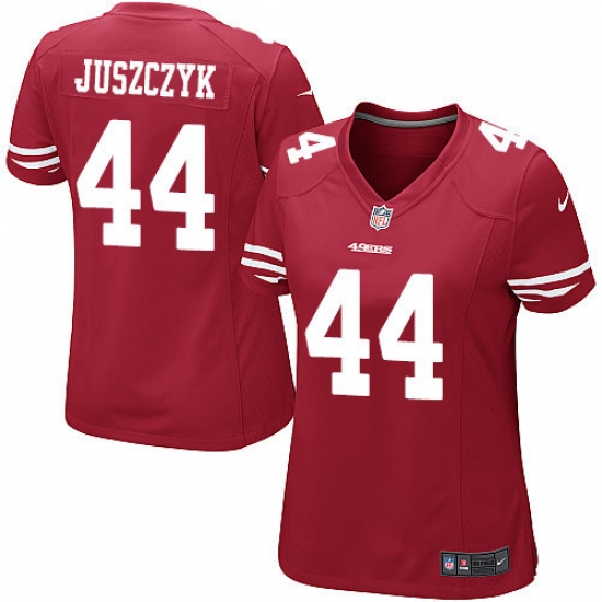 Women's Nike San Francisco 49ers #44 Kyle Juszczyk Game Red Team Color NFL Jersey - Ujersey