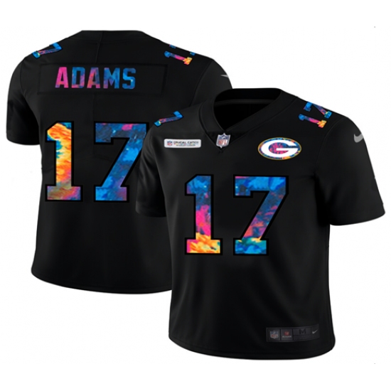 Men's Green Bay Packers #17 Davante Adams Rainbow Version Nike Limited Jersey