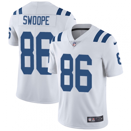 Men's Nike Indianapolis Colts #86 Erik Swoope White Vapor Untouchable Limited Player NFL Jersey - Ujersey