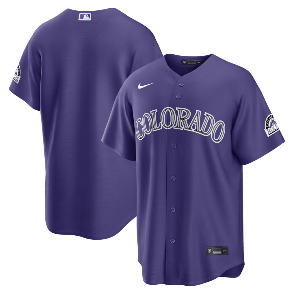 Men's Colorado Rockies Nike Purple Alternate Stadium Jersey - Ujersey
