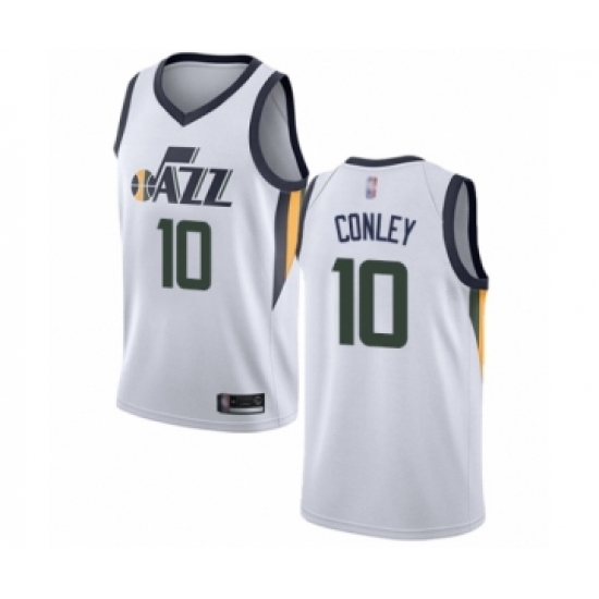 Women's Utah Jazz #10 Mike Conley Swingman White Basketball Jersey - Association Edition - Ujersey