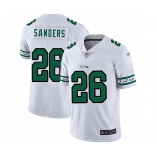 Men's Philadelphia Eagles #26 Miles Sanders White Team Logo Fashion Limited Player Football Jersey - Ujersey