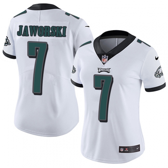 Women's Nike Philadelphia Eagles #7 Ron Jaworski White Vapor Untouchable Limited Player NFL Jersey - Ujersey