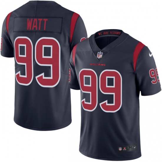 Youth Nike Houston Texans #99 J.J. Watt Limited Navy Blue Rush Vapor Untouchable NFL Jersey - Ujersey