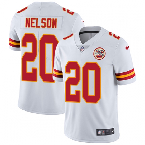 Youth Nike Kansas City Chiefs #20 Steven Nelson White Vapor Untouchable Limited Player NFL Jersey - Ujersey