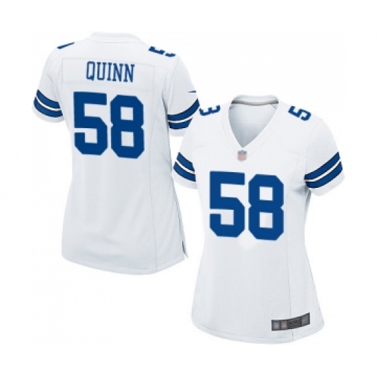 Women's Dallas Cowboys #58 Robert Quinn Game White Football Jersey - Ujersey