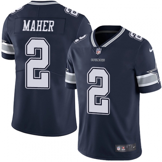 Youth Nike Dallas Cowboys #2 Brett Maher Navy Blue Team Color Vapor Untouchable Limited Player NFL Jersey - Ujersey