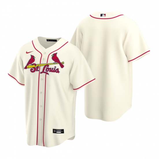 Men's Nike St. Louis Cardinals Blank Cream Alternate Stitched Baseball Jersey - Ujersey