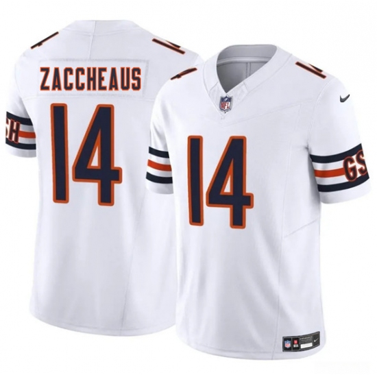 Men's Chicago Bears #14 Olamide Zaccheaus White 2025 F.U.S.E. Vapor Football Stitched Jersey - Ujersey