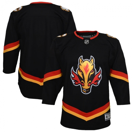 Youth Calgary Flames Blank Black 2020-21 Special Edition Premier Jersey - Ujersey