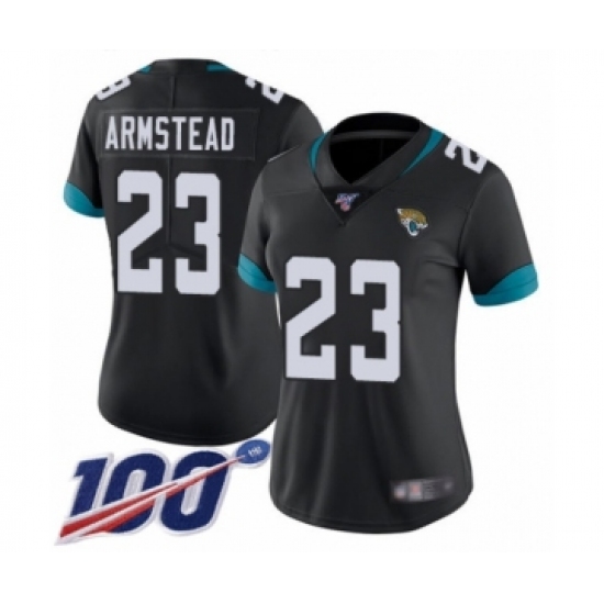 Women's Jacksonville Jaguars #23 Ryquell Armstead Black Team Color Vapor Untouchable Limited Player 100th Season Football Jersey - Ujersey