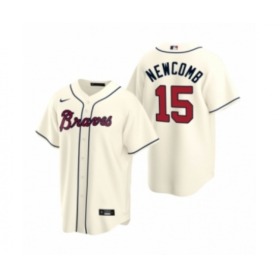 Youth Atlanta Braves #15 Sean Newcomb Nike Cream 2020 Replica Alternate Jersey - Ujersey