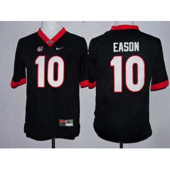 Georgia Bulldogs 10 Jacob Eason Black Youth College Football Jersey - Ujersey
