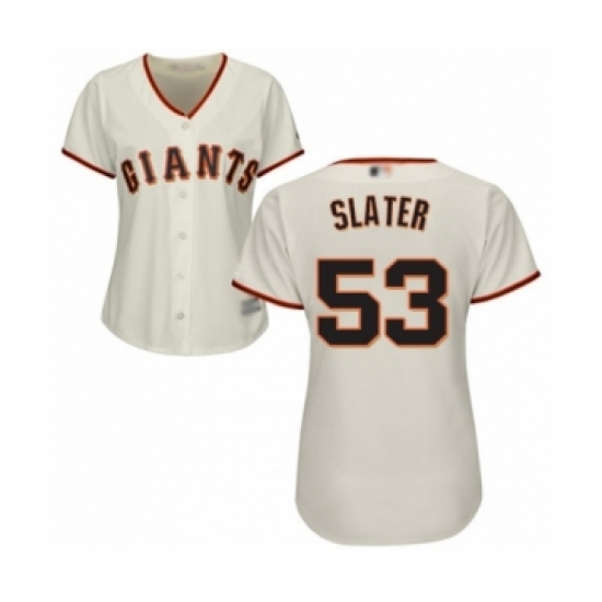 Women's San Francisco Giants #53 Austin Slater Authentic Cream Home Cool Base Baseball Player Jersey - Ujersey
