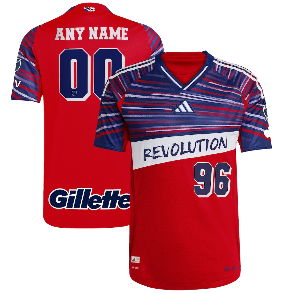 Men's New England Revolution adidas Red 2025 Third Authentic Custom Jersey - Ujersey NHL