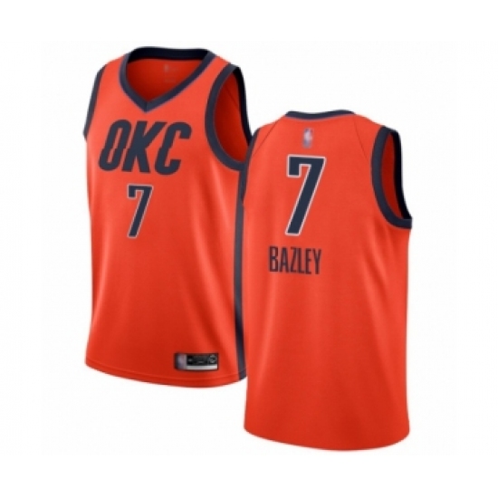 Youth Oklahoma City Thunder #7 Darius Bazley Orange Swingman Jersey - Earned Edition - Ujersey