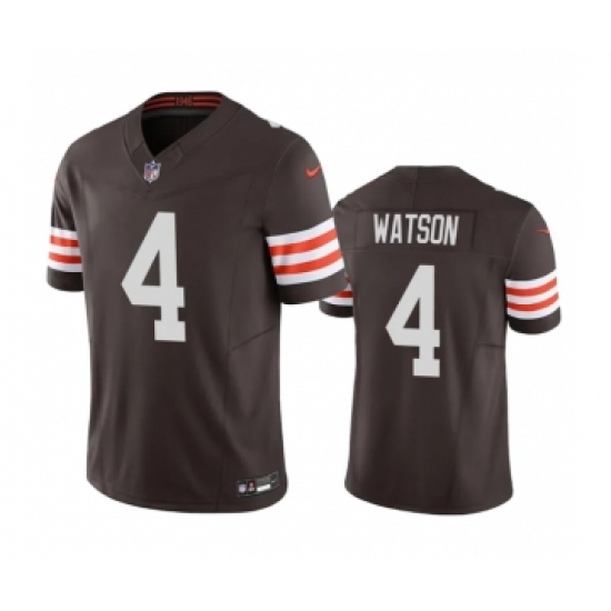 Men's Cleveland Browns #4 Deshaun Watson Brown 2023 F.U.S.E. Vapor Untouchable Limited Stitched Jersey - Ujersey