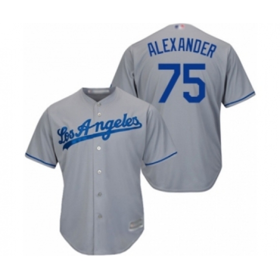 Youth Los Angeles Dodgers #75 Scott Alexander Authentic Grey Road Cool Base Baseball Player Jersey - Ujersey