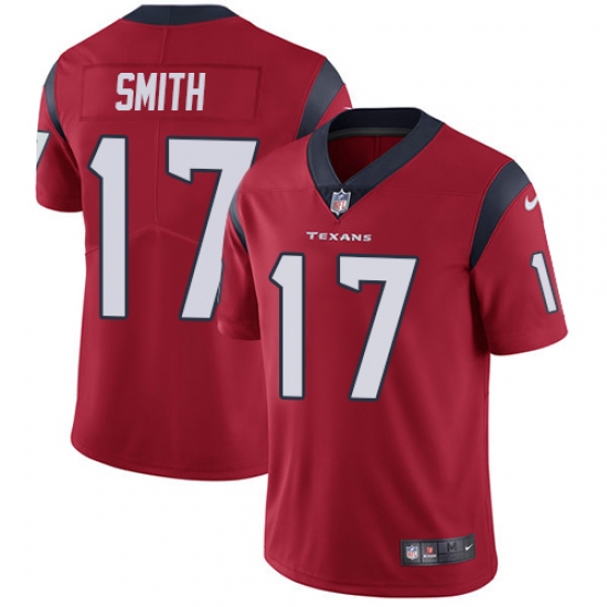 Men's Nike Houston Texans #17 Vyncint Smith Red Alternate Vapor Untouchable Limited Player NFL Jersey - Ujersey
