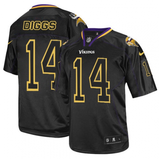 Men's Nike Minnesota Vikings #14 Stefon Diggs Elite Lights Out Black NFL Jersey - Ujersey