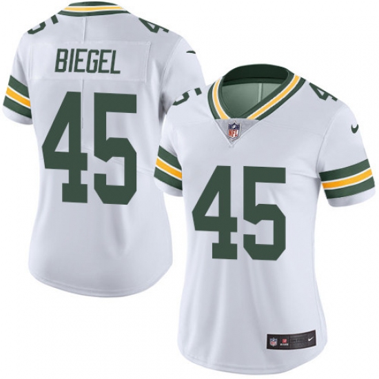 Women's Nike Green Bay Packers #45 Vince Biegel Elite White NFL Jersey - Ujersey