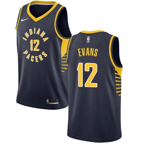 Youth Nike Indiana Pacers #12 Tyreke Evans Swingman Navy Blue NBA Jersey - Icon Edition - Ujersey