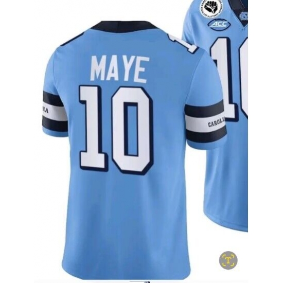 North Carolina Tar Heels #10 Maye Blue College Football Jersey