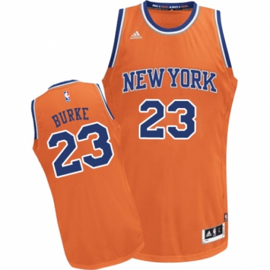 Men's Adidas New York Knicks #23 Trey Burke Swingman Orange Alternate NBA Jersey - Ujersey