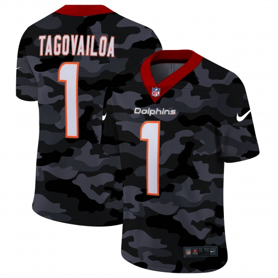 Men's Miami Dolphins #1 Tua Tagovailoa Camo 2020 Nike Limited Jersey - Ujersey
