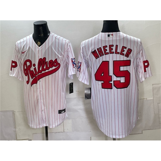Men's Philadelphia Phillies #45 Zack Wheeler White 2026 Field of Dreams Stadium Stitched Baseball Jersey - Ujersey
