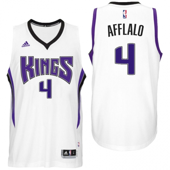 Sacramento Kings #4 Arron Afflalo Home White New Swingman Jersey - Ujersey