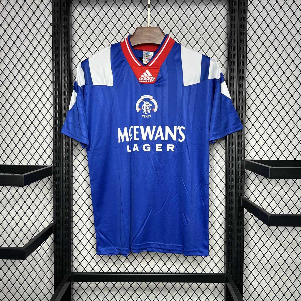Rangers FC Retro Soccer Jersey Home Custom Shirt 1992-94 - ujerseystore