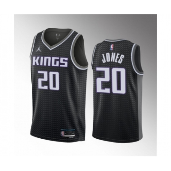 Men's Sacramento Kings #20 Colby Jones Black 2023 Draft Statement Edition Stitched Jersey - Ujersey