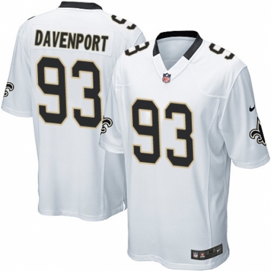 Men's Nike New Orleans Saints #93 Marcus Davenport Game White NFL Jersey - Ujersey