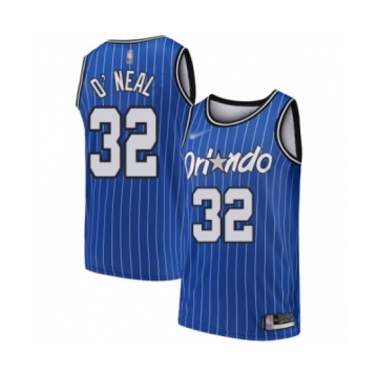 Youth Orlando Magic #32 Shaquille O'Neal Swingman Blue Hardwood Classics Basketball Jersey - Ujersey