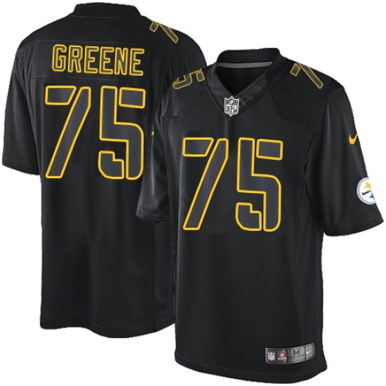 Men's Nike Pittsburgh Steelers #75 Joe Greene Limited Black Impact NFL Jersey - Ujersey