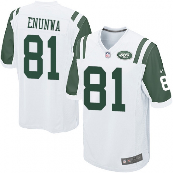 Men's Nike New York Jets #81 Quincy Enunwa Game White NFL Jersey - Ujersey