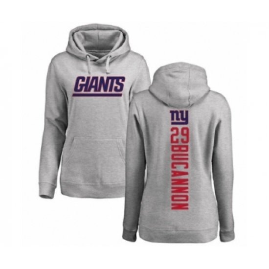 Football Women's New York Giants #29 Deone Bucannon Ash Backer Pullover Hoodie - Ujersey