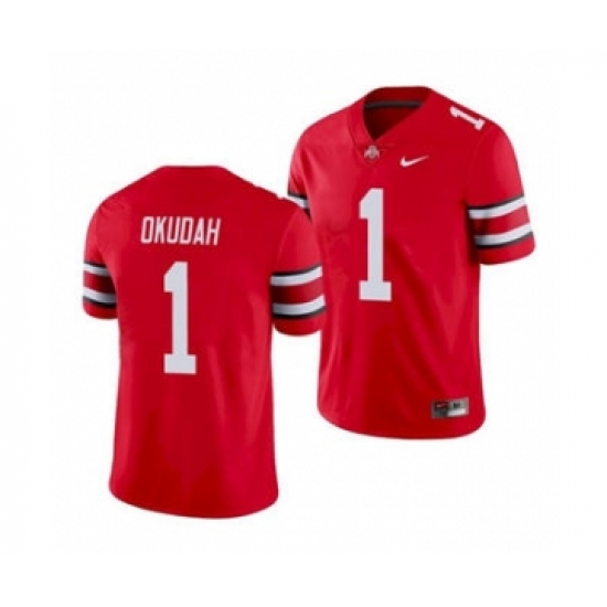 Men's Ohio State Buckeyes Jeff Okudah Scarlet Game College Football Jersey - Ujersey