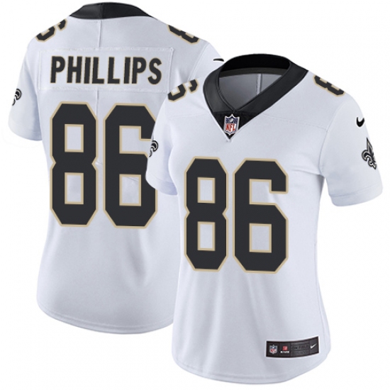 Women's Nike New Orleans Saints #86 John Phillips Elite White NFL Jersey - Ujersey
